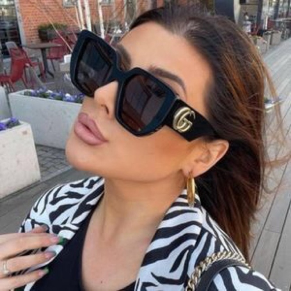 New - GUCCI GG0956S-003 54 Sunglass WOMAN ACETATE BLACK
